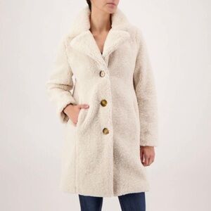 Ellen Tracy Cream ”Cozy Teddy Coat” Size 
Extra Small Excellent Condition!
